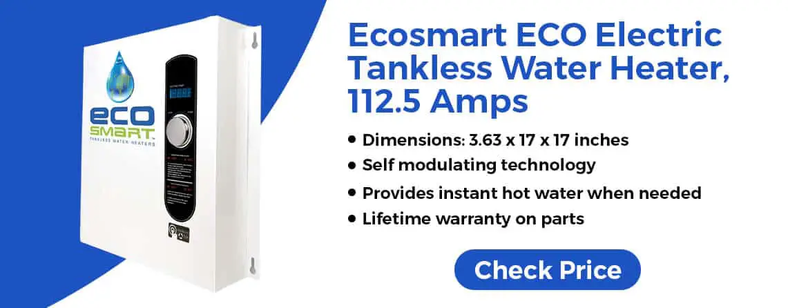 Ecosmart ECCO electric tankless water heater