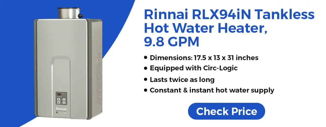 Rinnai RLX94iN 9.8GPM Tankless Water Heater