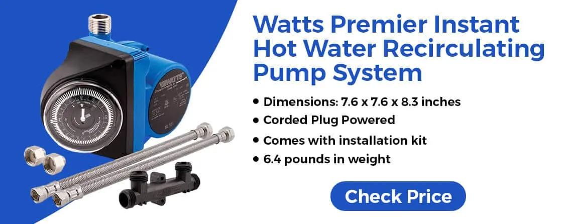 Watts Premier Instant Hot Water Recirculating Pump System