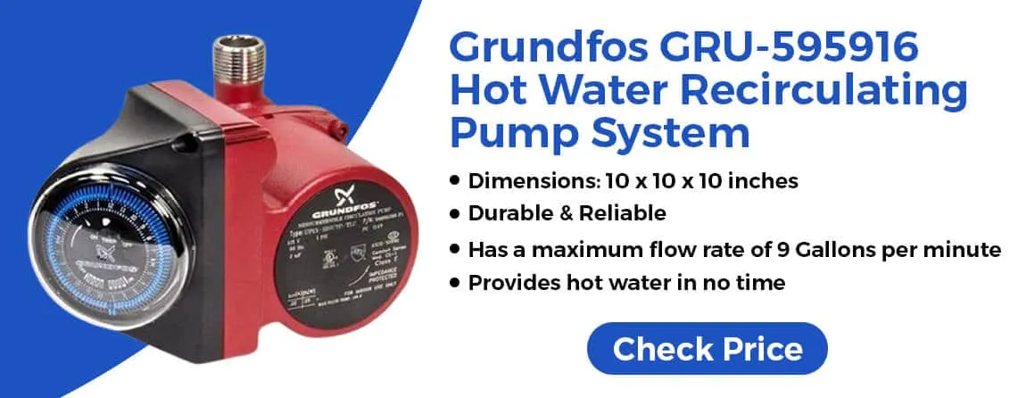 Grundfos GRU-595916 Hot Water Recirculating Pump System