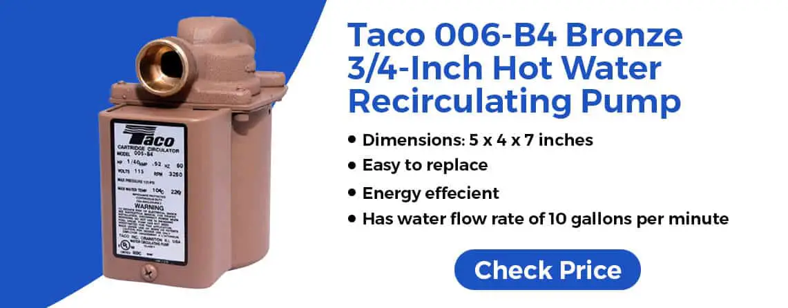 Taco 006-B4 Bronze 3/4-Inch Hot Water Recirculating Pump