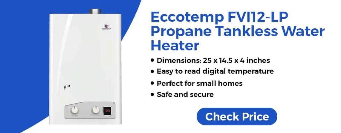 Eccotemp FVI12-LP Liquid Propane Gas Tankless Water Heater