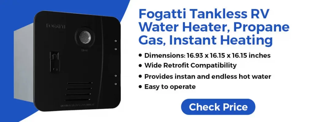 FOGATTI Propane Gas Tankless Hot Water Heater for RV Campers
