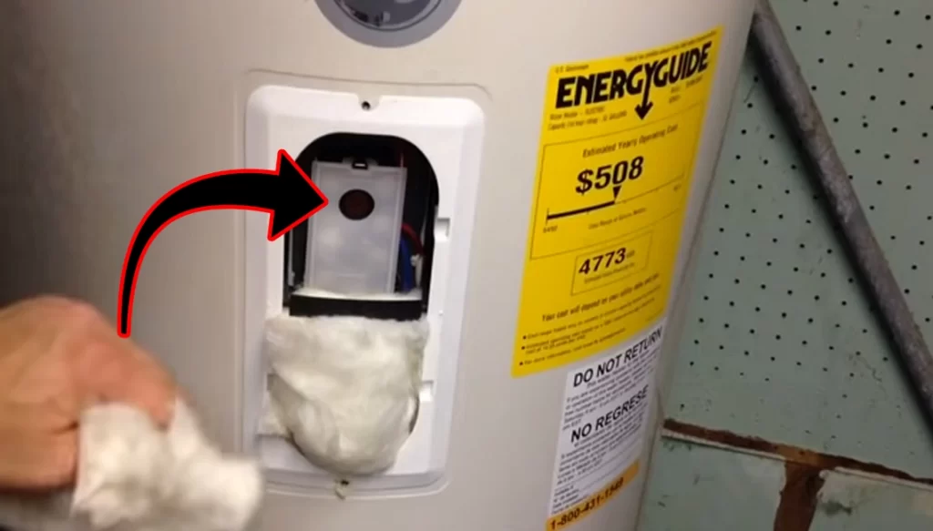 reset button on the water heater