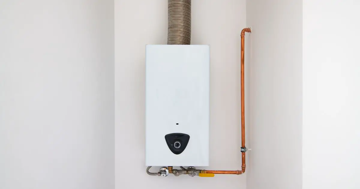 tankless water heater gas line size